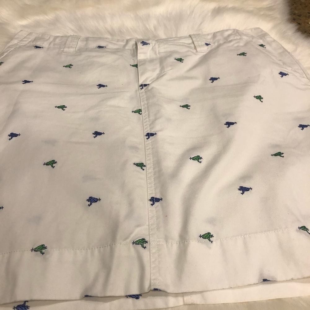 Pre Owned Lilly Pulitzer Ribbet Frog Snappy Skirt